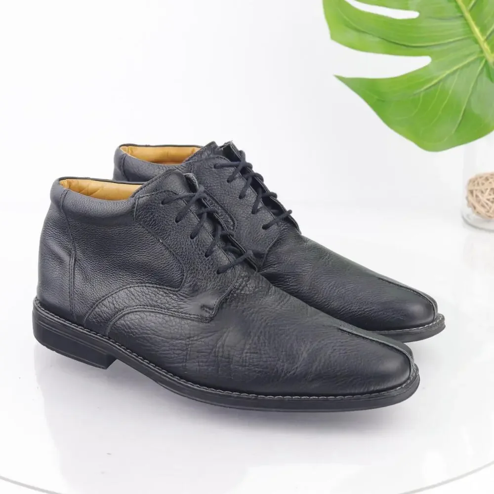 Sandro‎ Moscoloni Mens Chukka Boots Size 11 D Black Leather Lace Up Dress Shoes